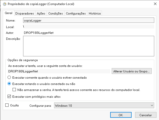 windows - Executar script PHP minimizado ou oculto, pelo Agendador de  Tarefas - Stack Overflow em Português