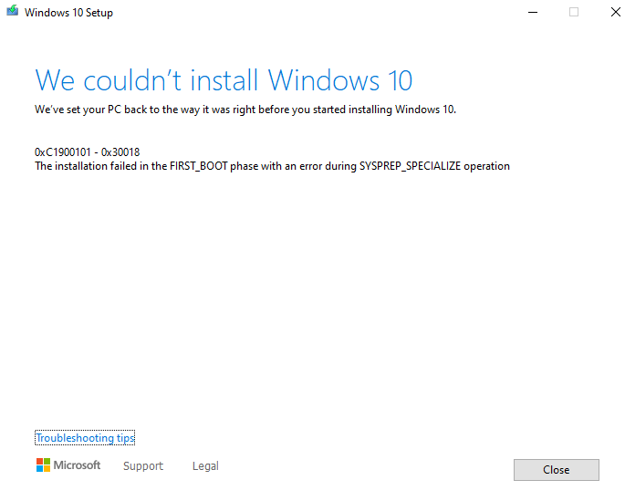 Install error - 0xc1900131, while downloading windows update ...