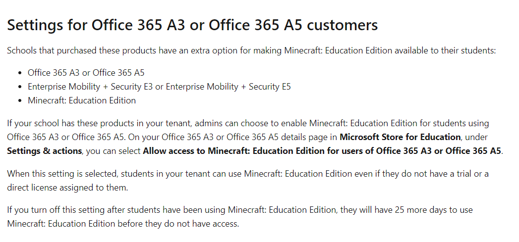 Acesso ao Minecraft education. - Microsoft Community