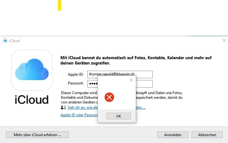 ICloud For Windows - Strange Error Message - Microsoft Community