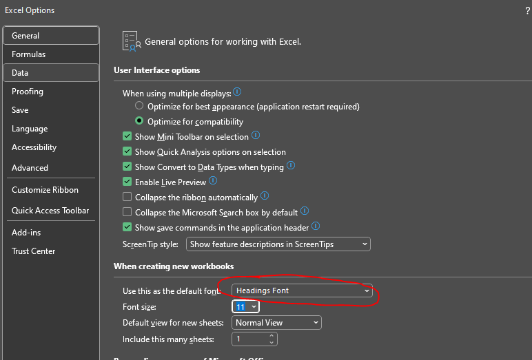 Excel Change Font In Formula Bar