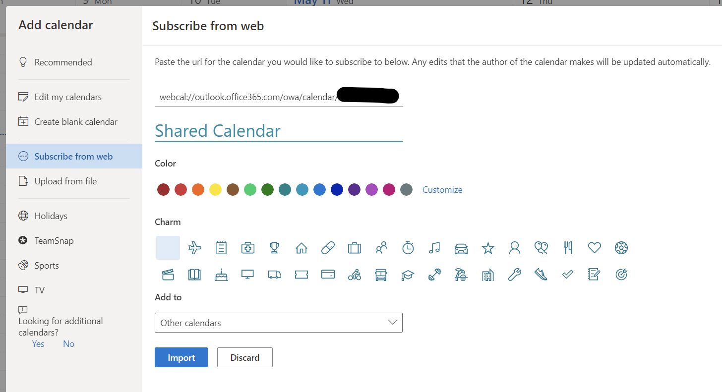 Subscribed calendar not updating on Microsoft Community