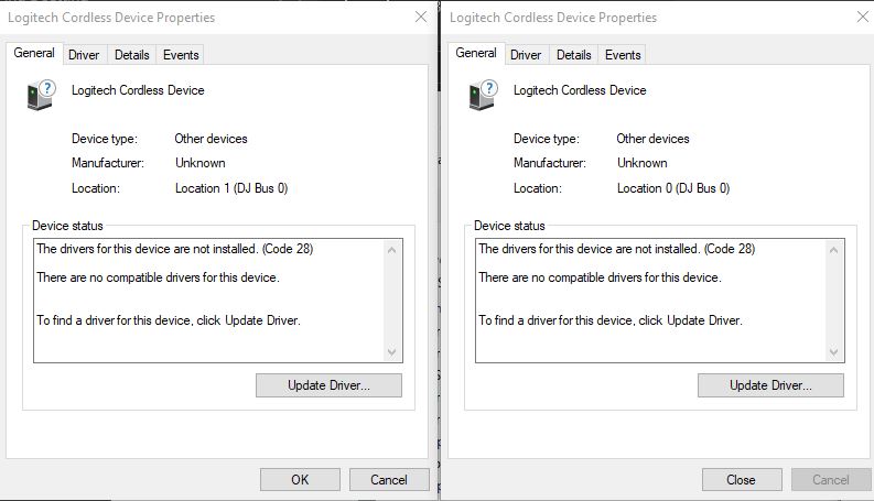 aktivering fedt nok R Logitech unifying receiver driver is unavailable - Microsoft Community