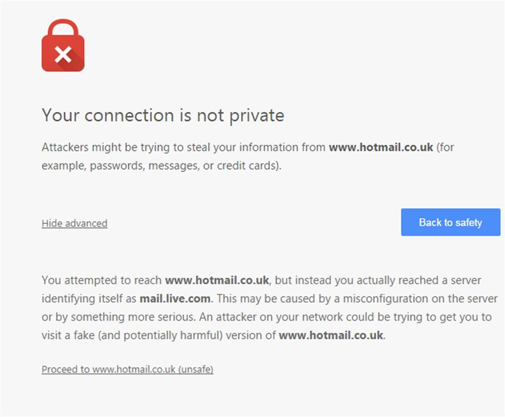 google chrome - Hotmail.com not working, throws error on desktop - Super  User