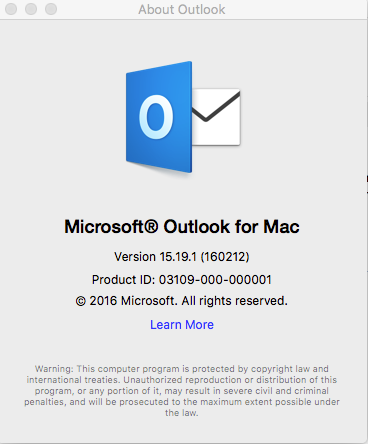 outlook for mac on my computer folder arrangement