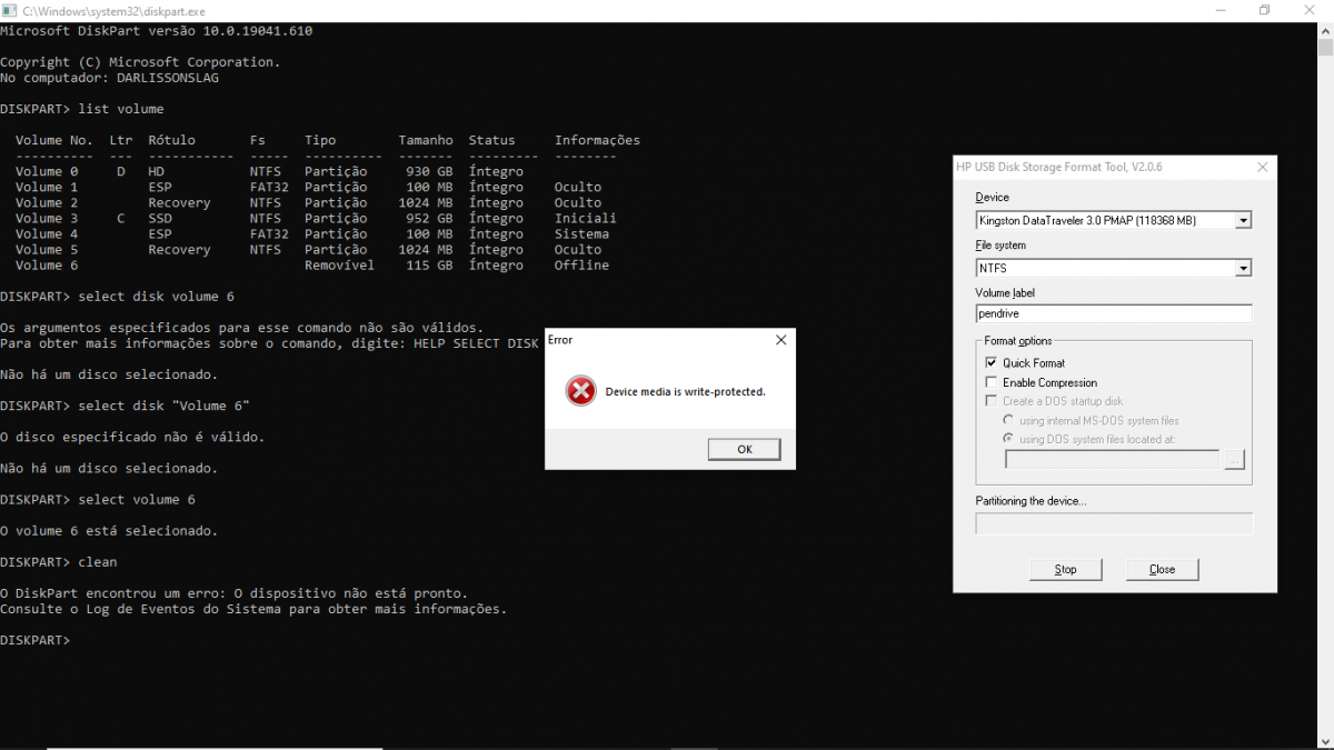 Como formatar pen drive pelo cmd?