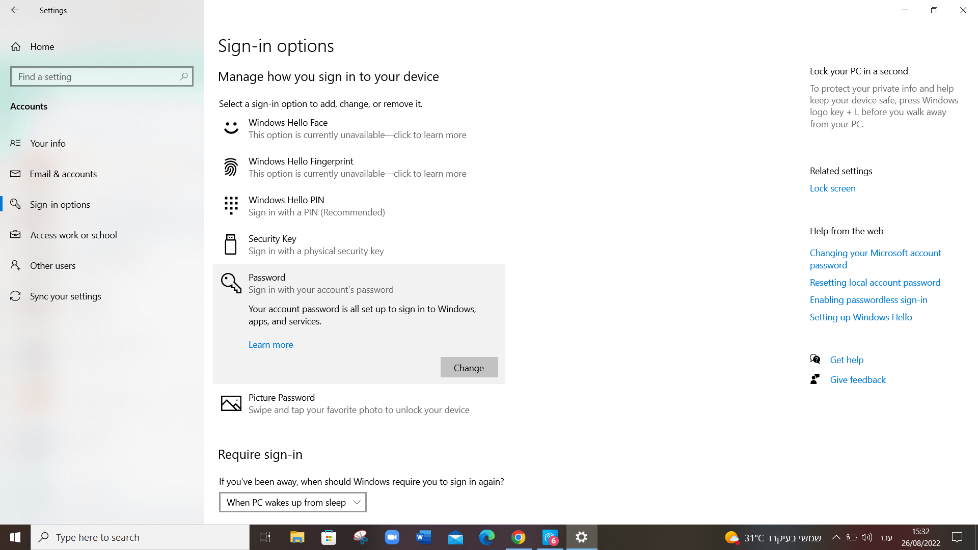 Unlink Account from Window's password - Microsoft Community