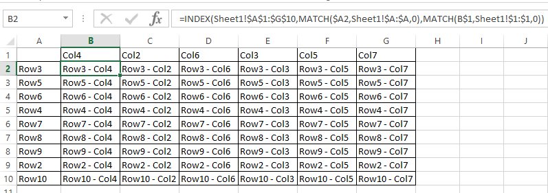 How to Get Cell Value Given Row and Column Headers - Microsoft Community