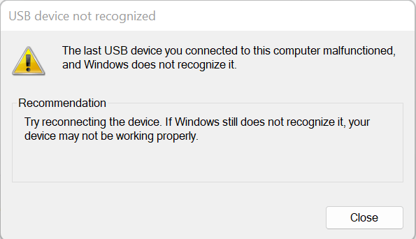 How To Fix “USB Device Not Detected” - Microsoft Community