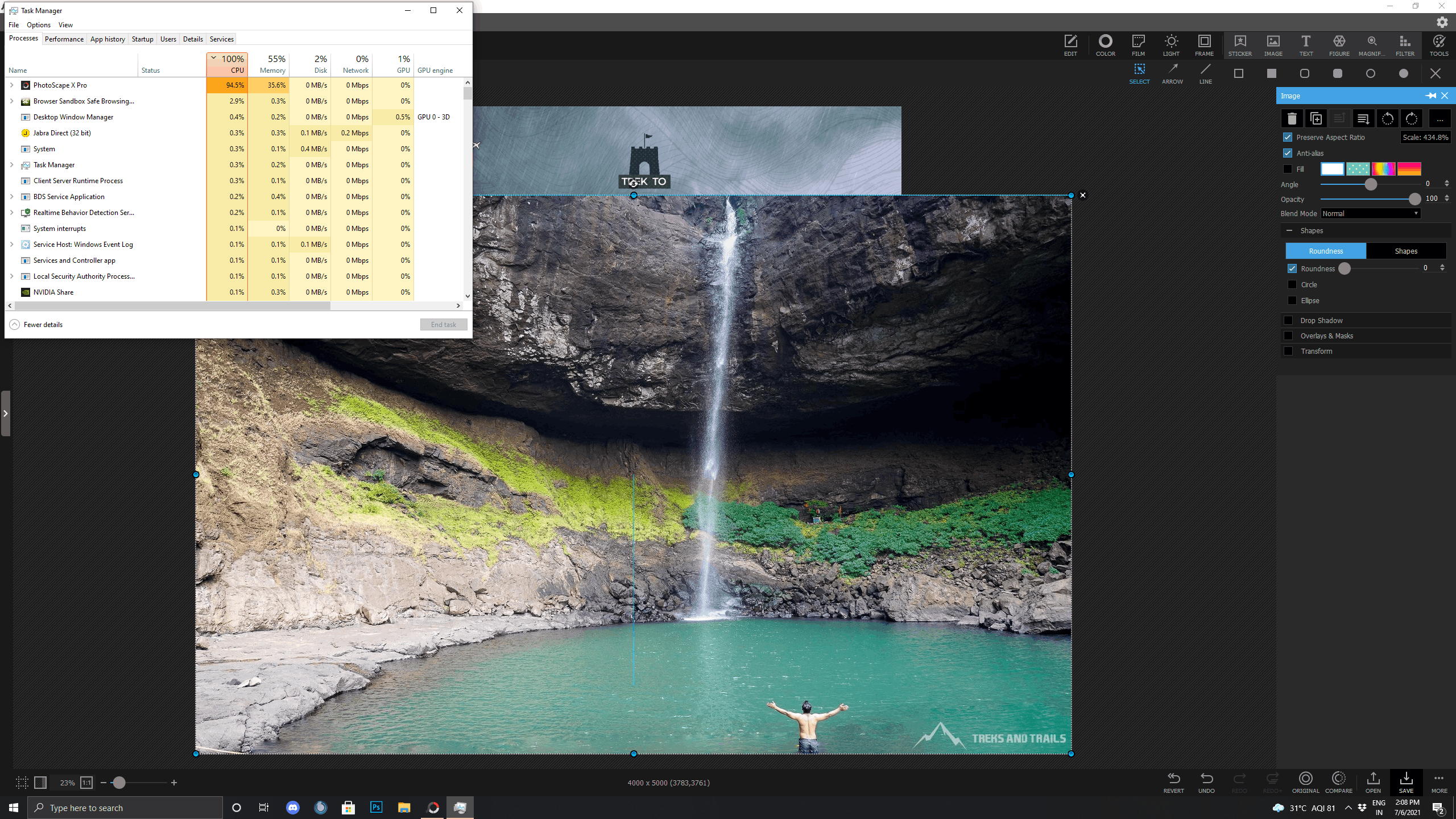 Photoscape X Pro Taking 100% CPU and 100% Ram - Microsoft Q&A