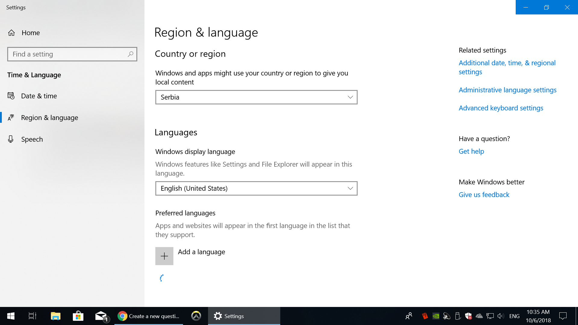 Preferred Languages in Settings (Windows 10) - Microsoft Community