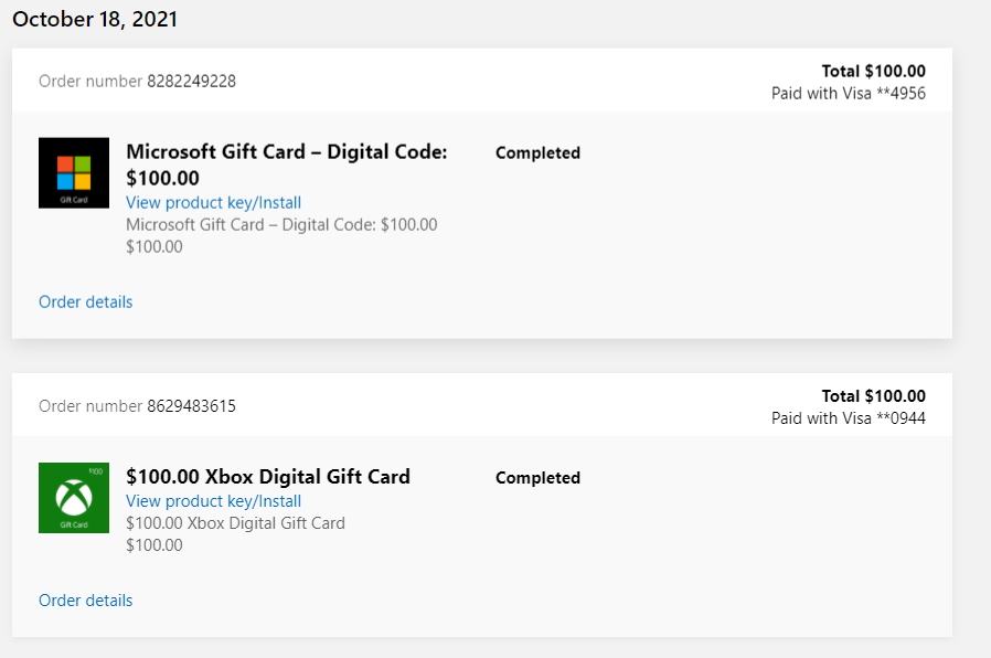 Microsoft Gift Card – Digital Code