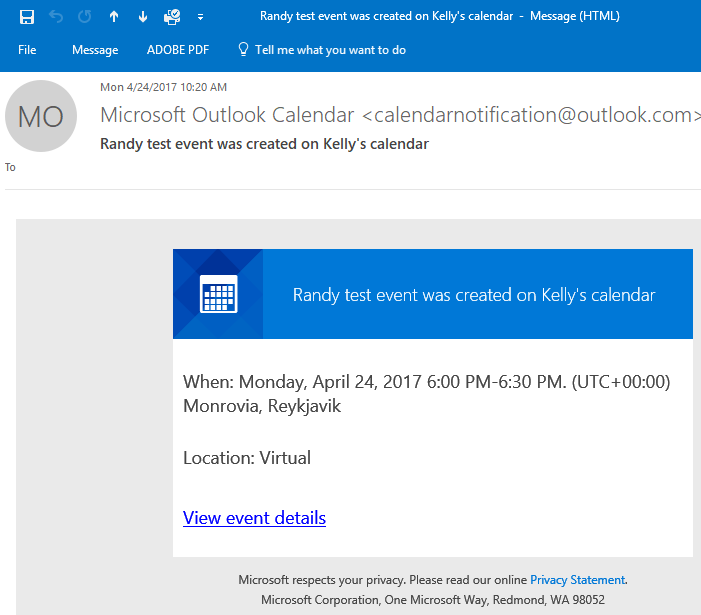 outlook calendar settings show two time zones for mac