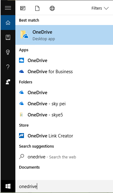 Onedrive.exe missing windows 10