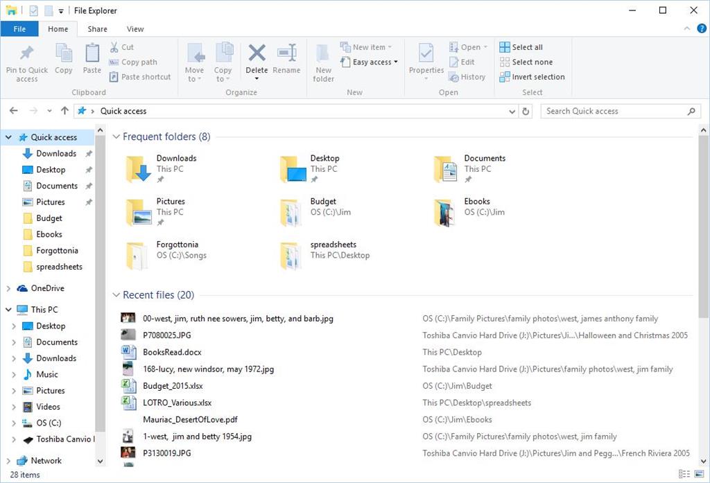 Windows 10 Quick Access - Folders grouped separately sometimes ...