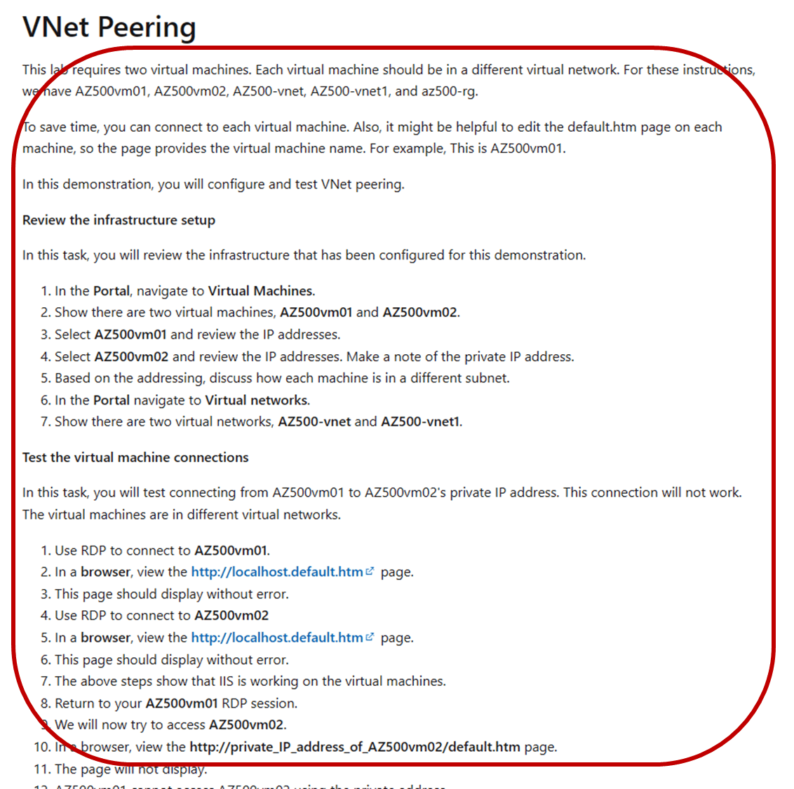 Cannot complete AZ-500 Exercises - Missing Instructions to connect to -  Training, Certification, and Program Support