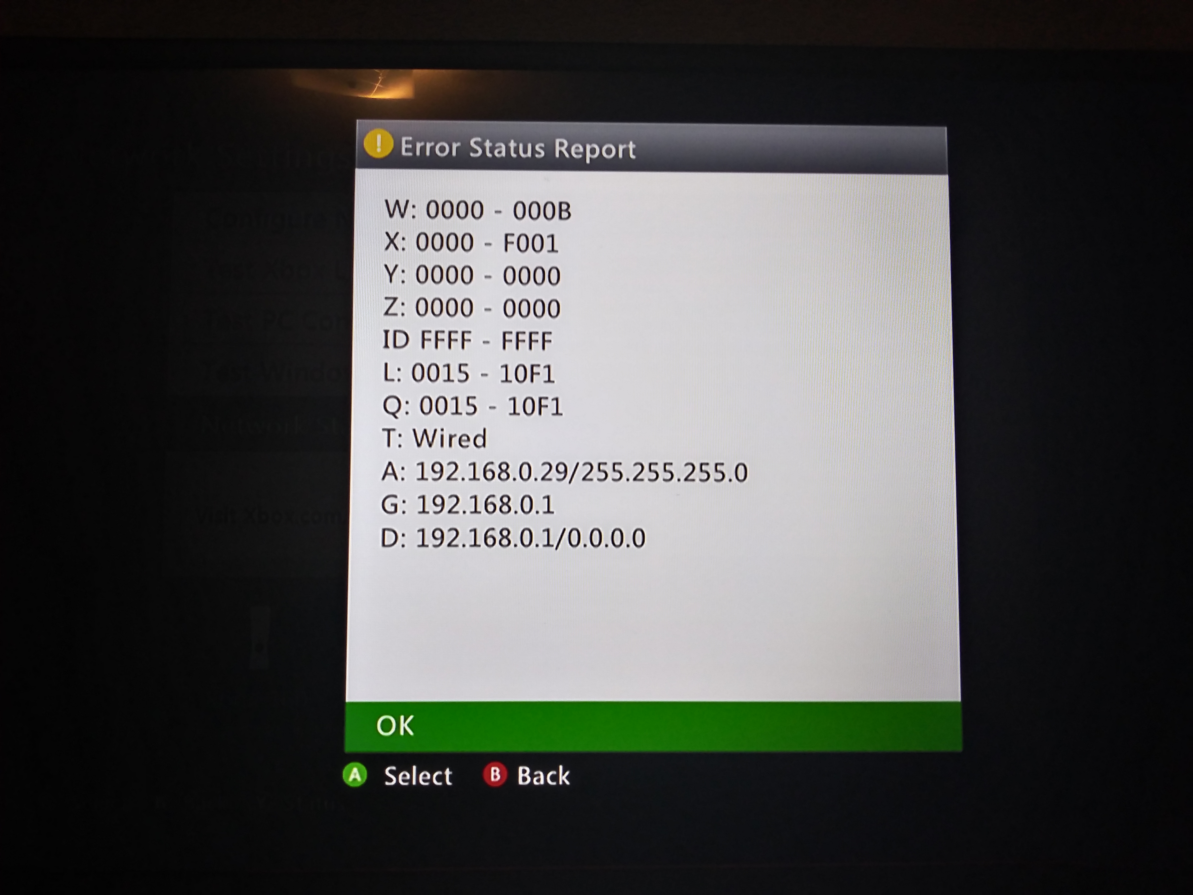 xbox 360 status code 4497