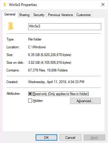 Size Of Windows 10 Folder Is 75 GB?? - Microsoft Community