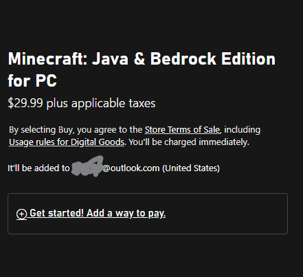 Can you buy minecraft best sale with a microsoft gift card