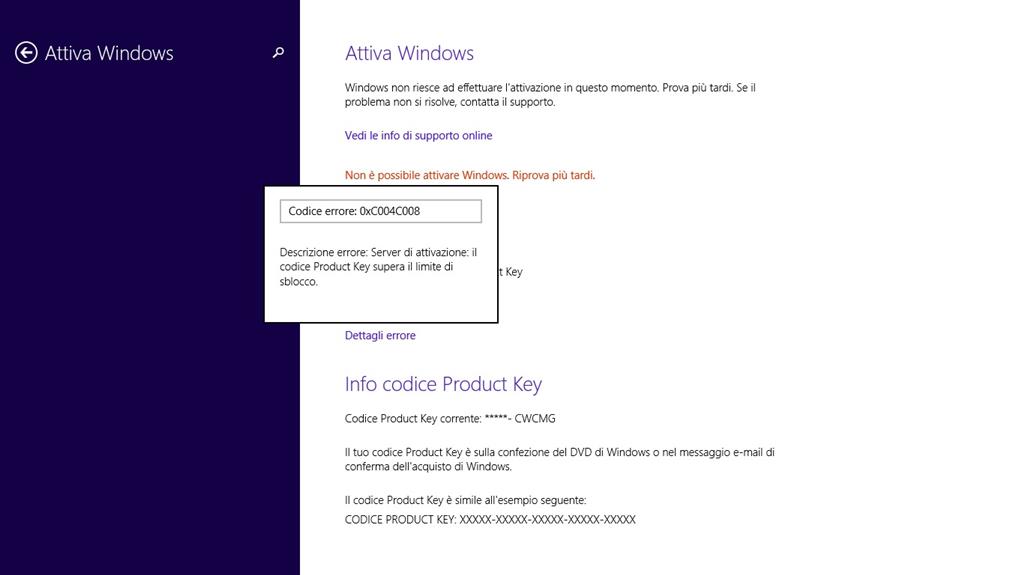 Problema Licenza e Attivazione di Windows - Microsoft Community