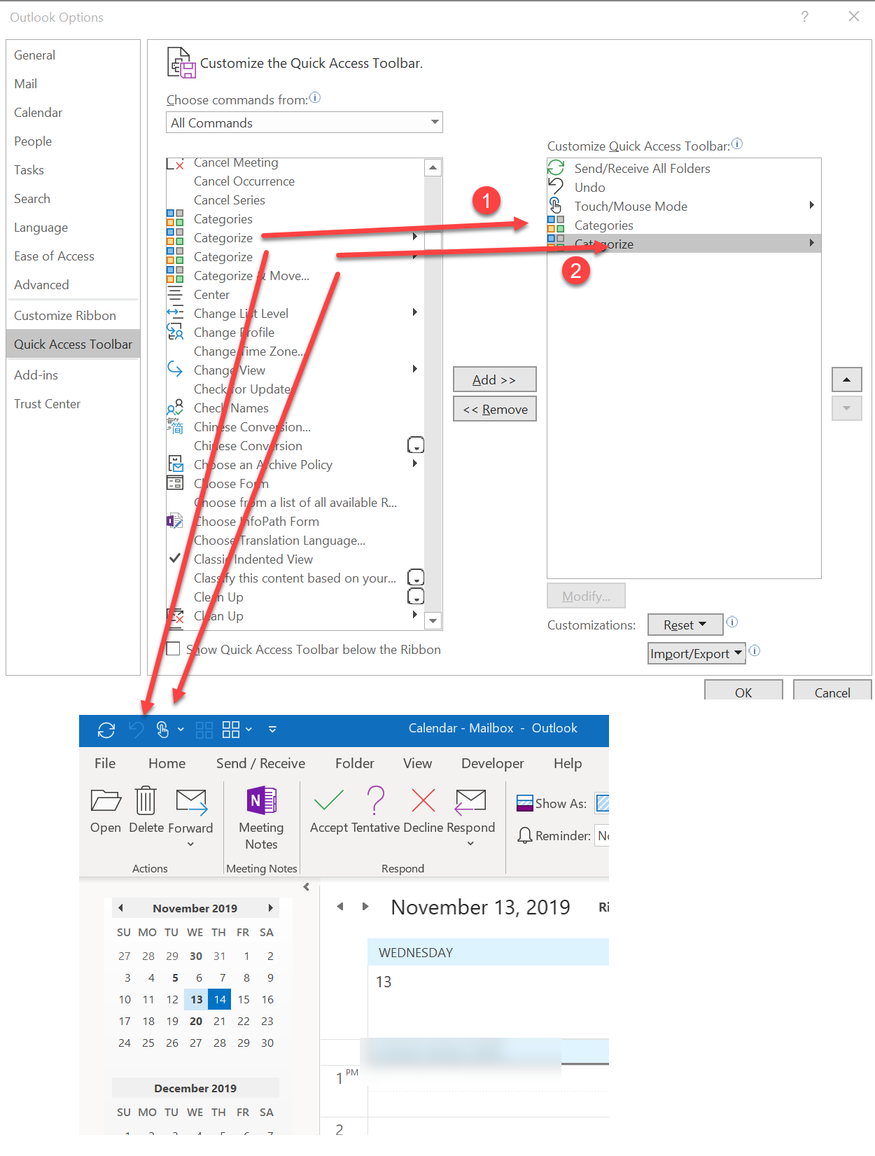 Outlook 2016 Categories are missing. Microsoft Community