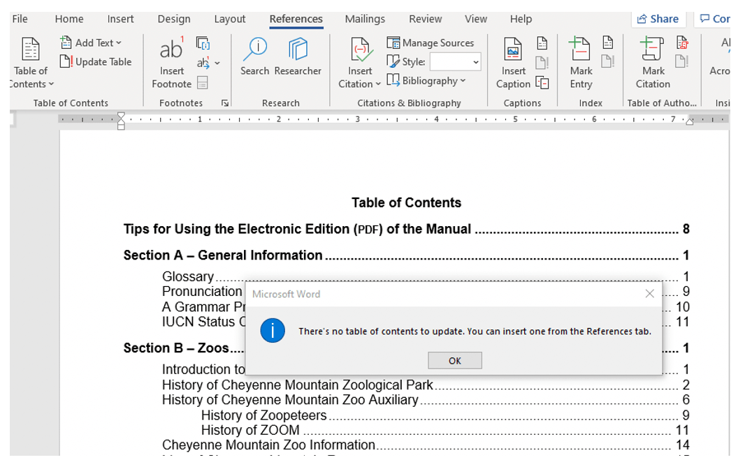 How to Edit, Update, or Remove a Table of Contents in Word