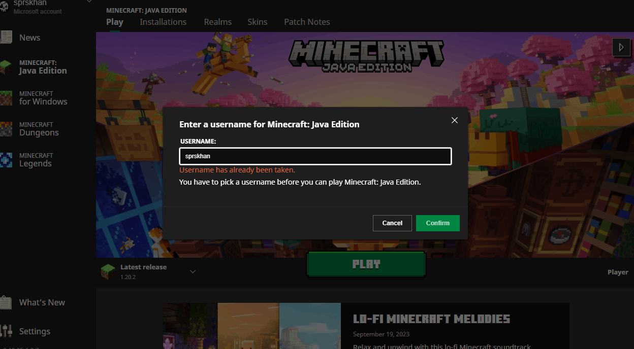 java] I'm trying to download Minecraft Java edition on my new pc. I  recovered my old Minecraft account so I could download it for free but I'm  running into a problem. I