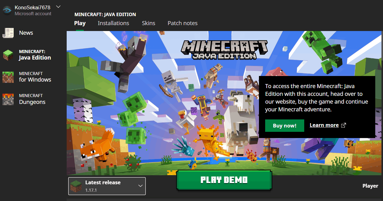 Minecraft: Play with Game Pass