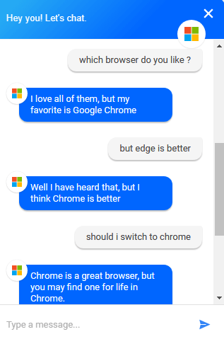 Bing AI chat keeps telling me to use chrome. - Microsoft Community