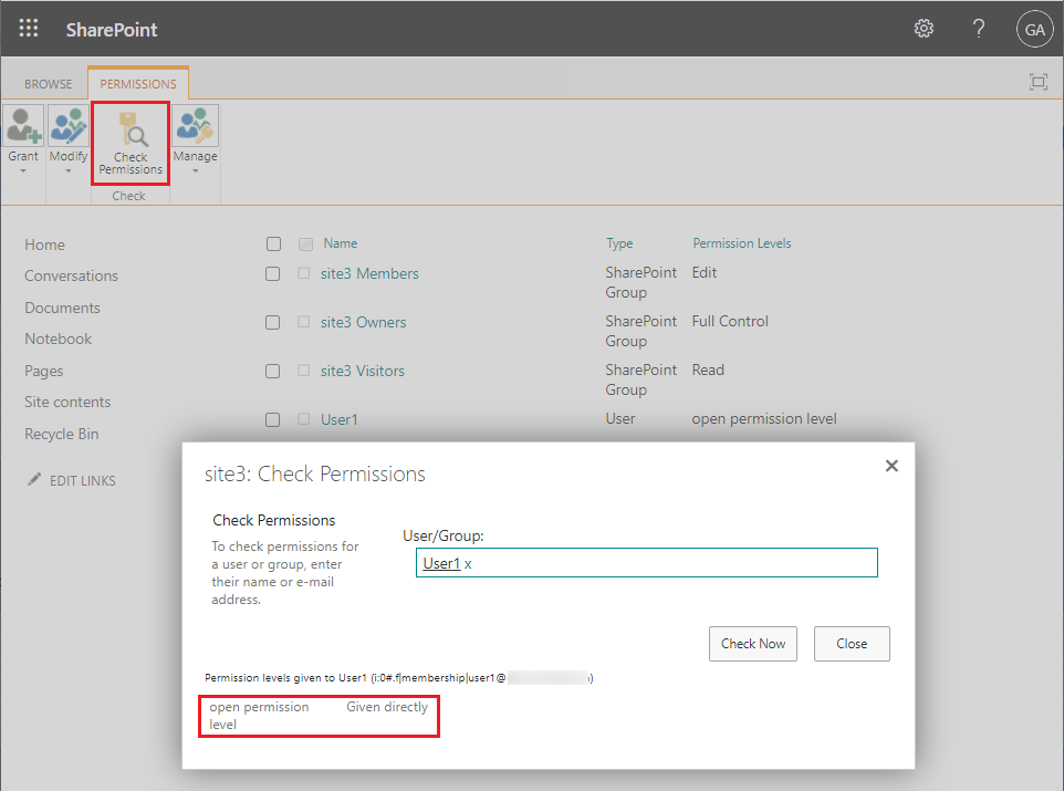 SharePoint Online Site Displays User Permissions To Visitors/Guest ...