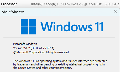 Windows 11 Compatibility For Processor Intel(R) Xeon(R) CPU E5-1620 ...