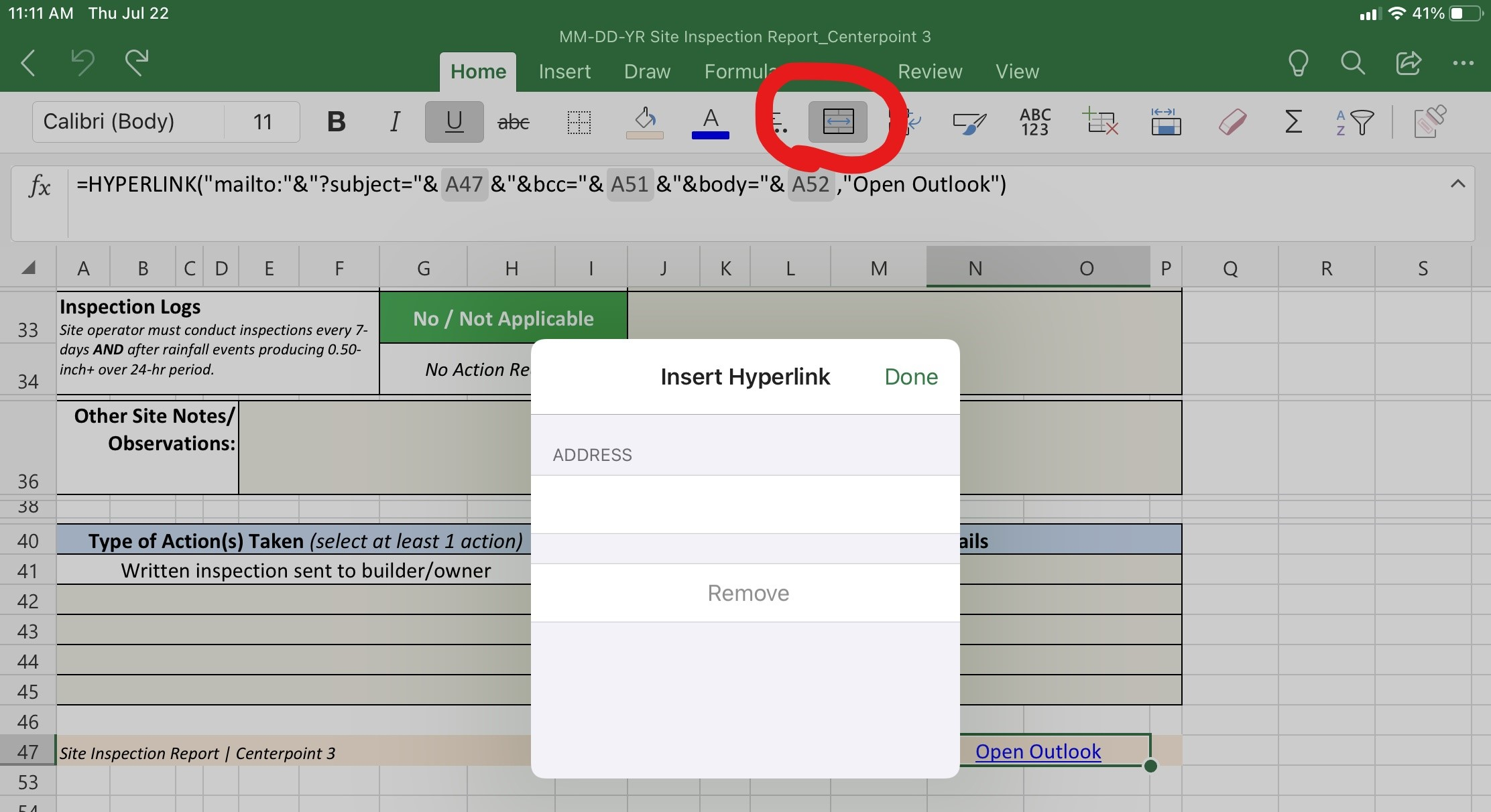 Как удалить mailto excel