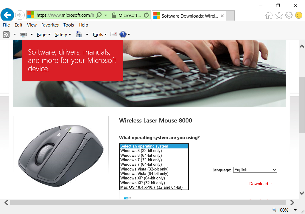 Microsoft Mouse Drivers Windows 7