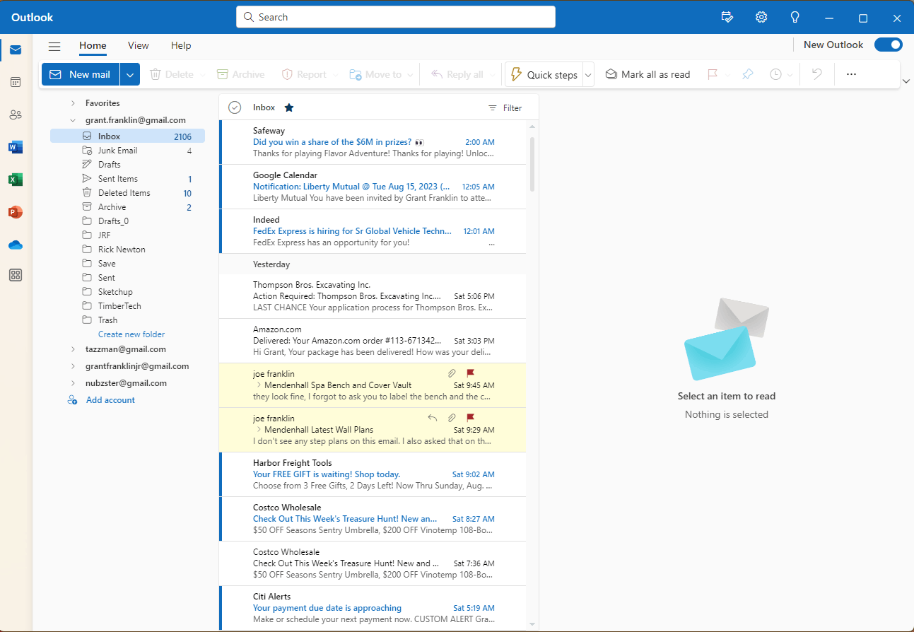 New Windows Outlook app not downloading all emails from server ...