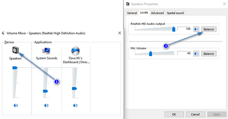How to balance sound in Windows 10 1903? - Microsoft Community