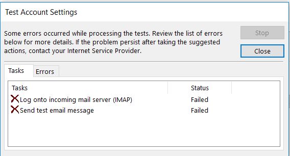 setup yahoo mail in outlook 2016 not working