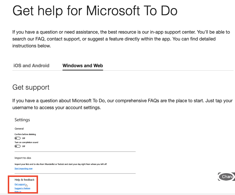 Change Microsoft To-Do application date and time format 