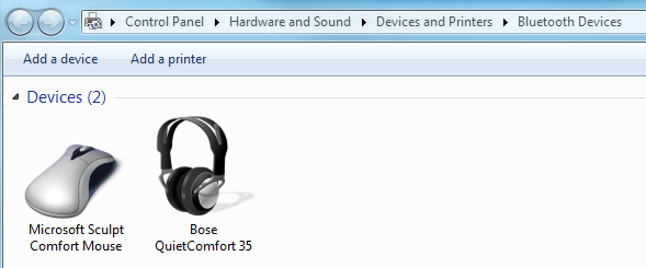 connecting bose qc35 to pc