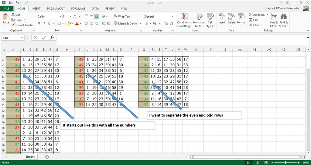 How can I separate the even and odd rows - Microsoft Community
