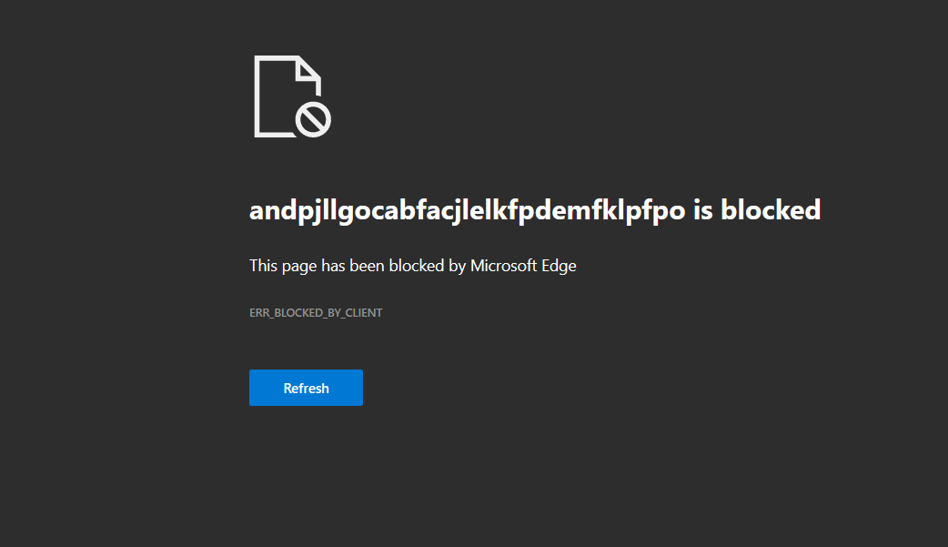 This page has been blocked by Microsoft Edge - Microsoft Community