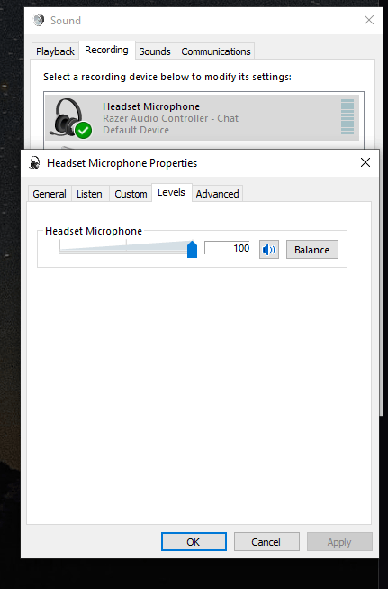 My headset microphone stopped working after reinstalling windows