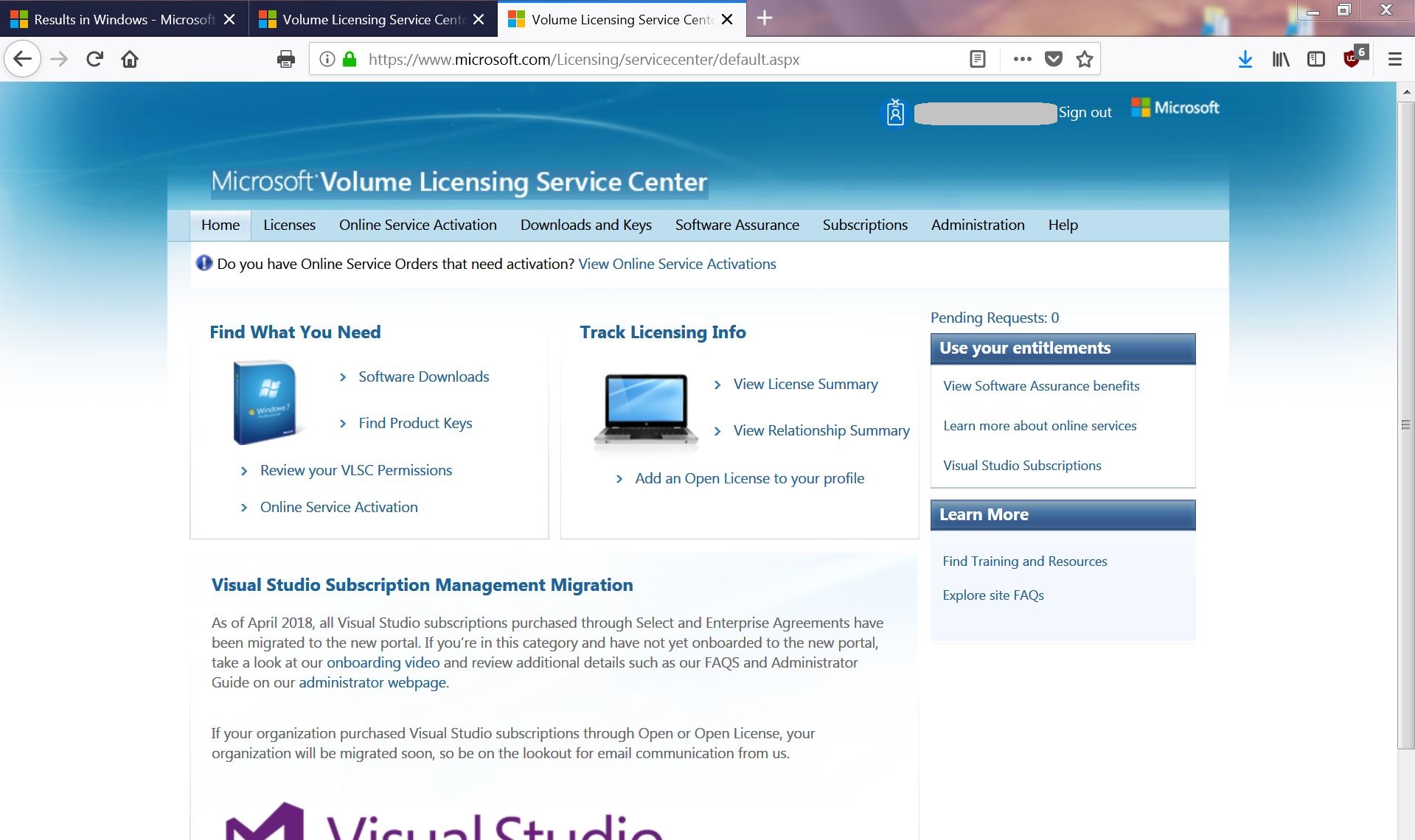Https license service ru. VLSC Microsoft. Service Center Microsoft. Лицензирование Volume licensing. Новый личный кабинет Microsoft.