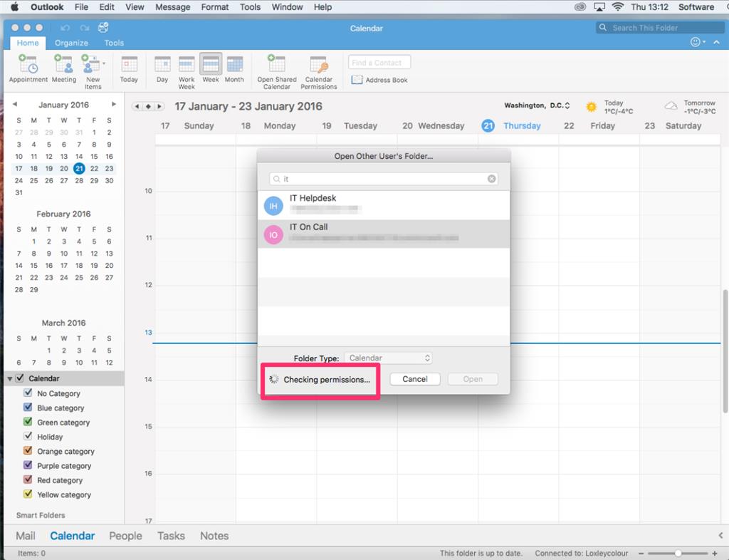 Outlook 2016 for Mac not opening shared calendars Microsoft Community