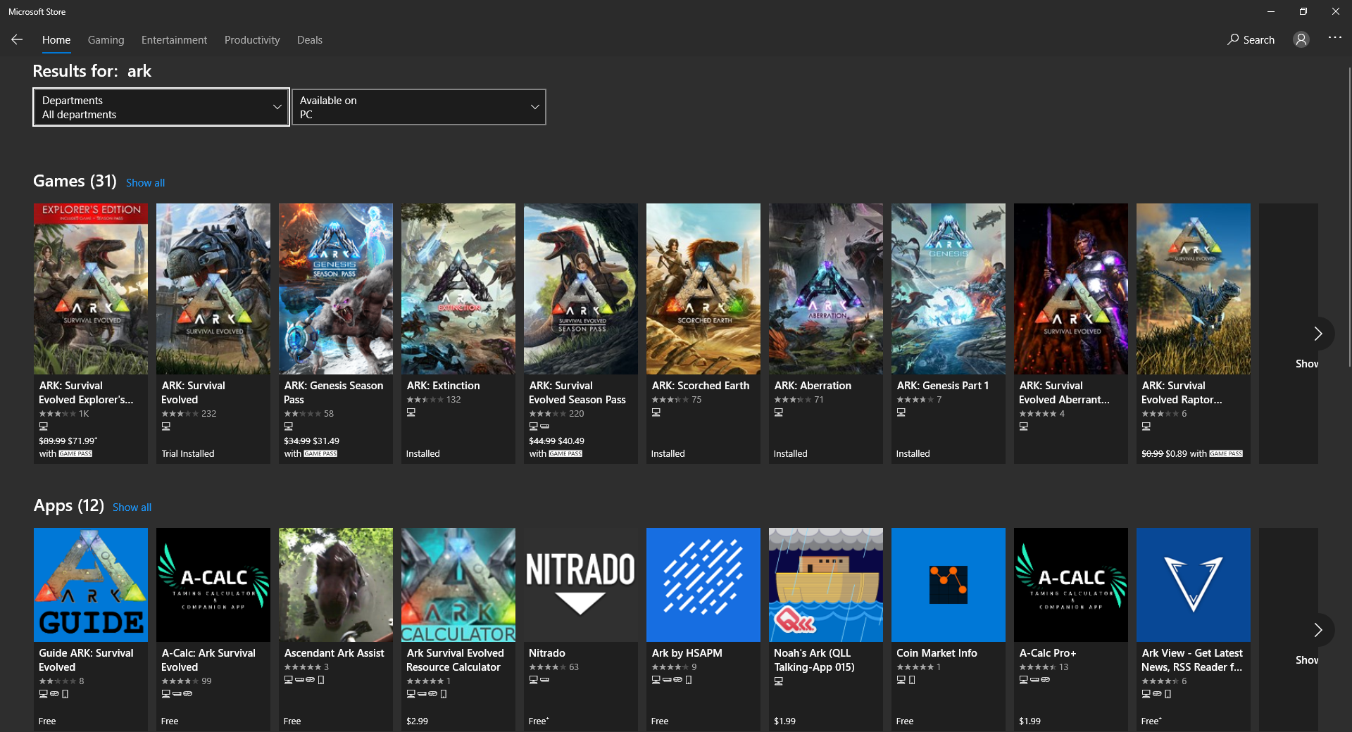 Ark microsoft clearance store