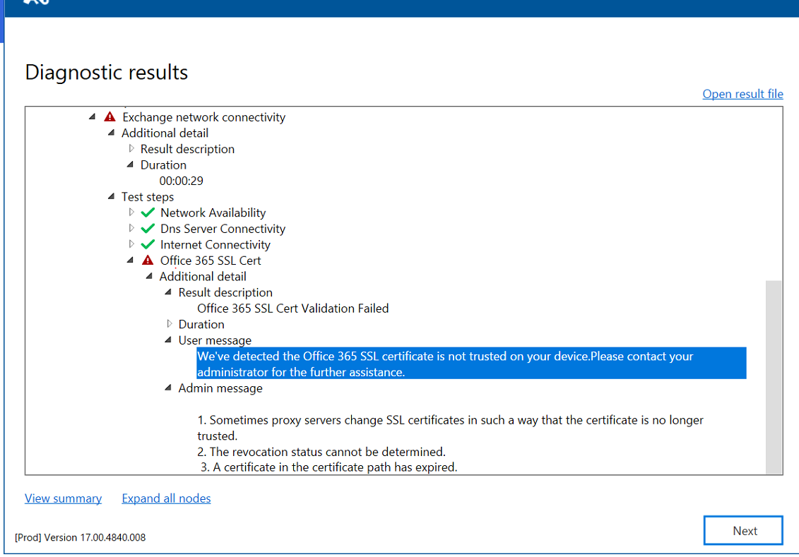 Outlook Discconected Due To Office 365 Ssl Cert Revoked Microsoft Community