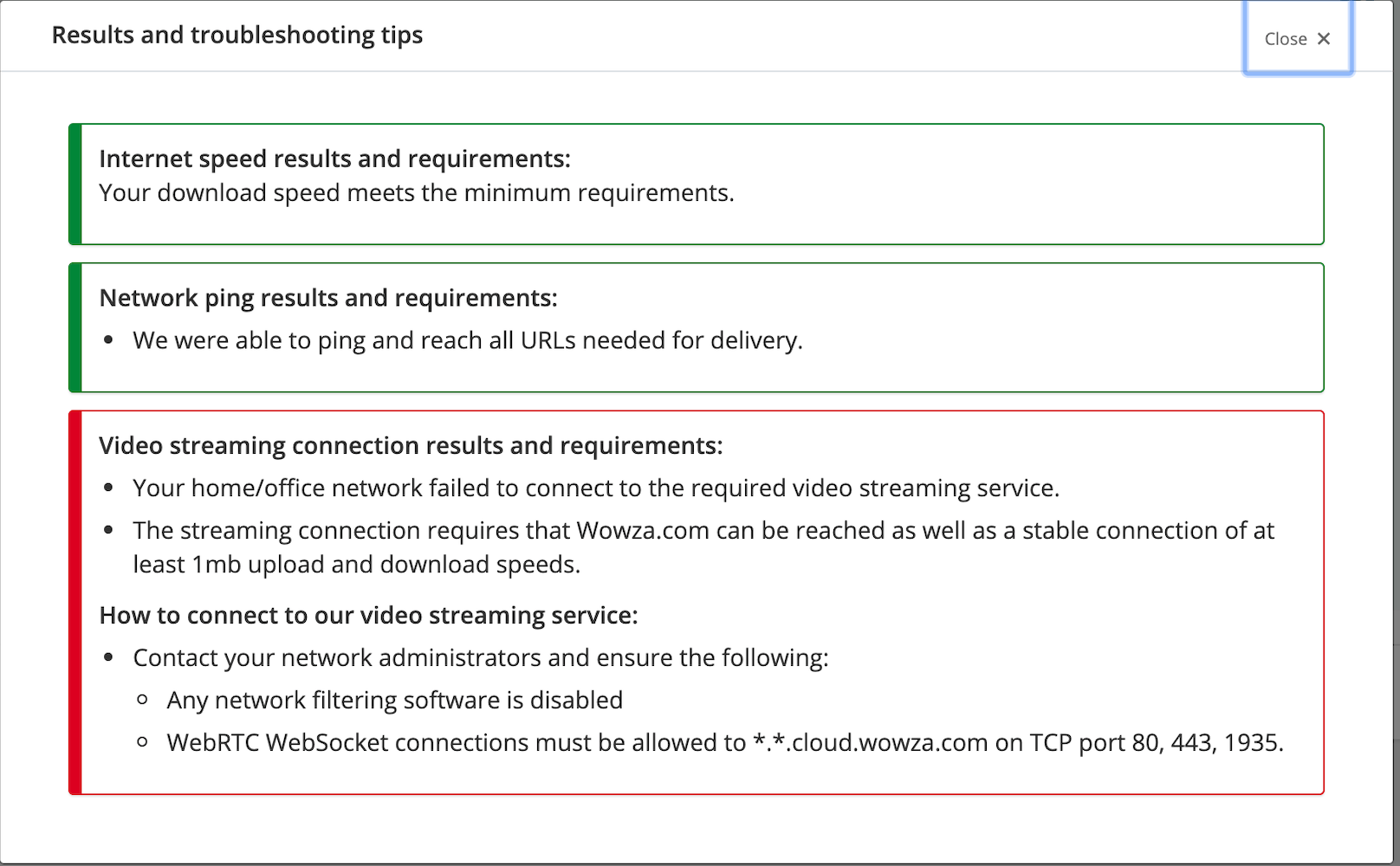 Exam connection issues - 75% then Network Error - Video streaming -  Training, Certification, and Program Support