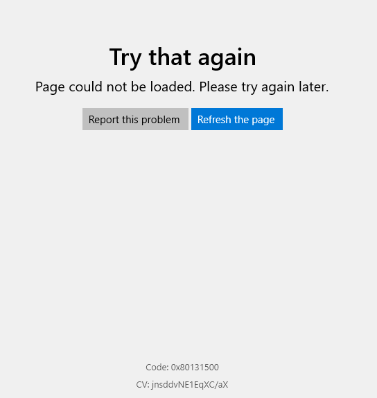 Microsoft Store Error Code 0x80131500 Microsoft Community
