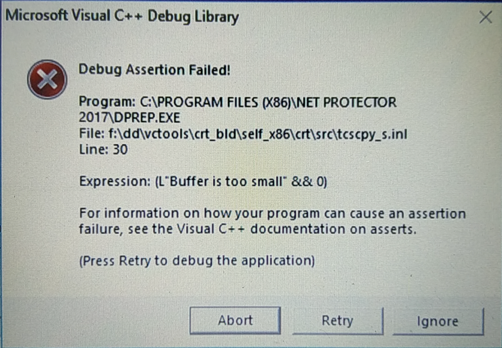 Visual C++ Documentation On Asserts Debug Assertion Failed On Windows ...