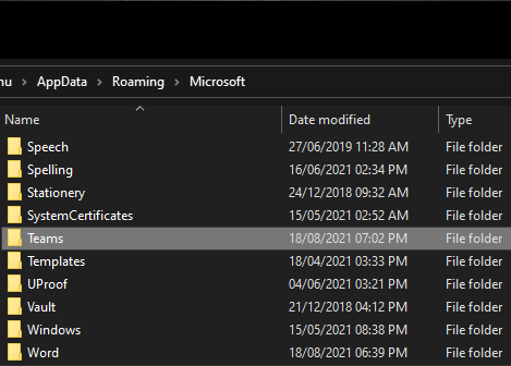 Clear The Teams Cache On A Windows 10 Pc Microsoft Community