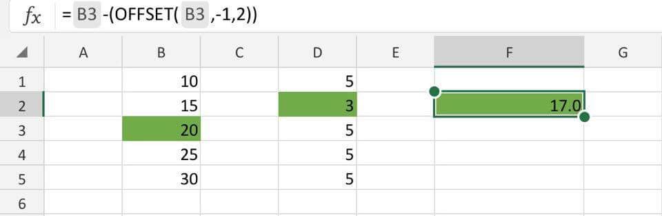 Offset Function - Microsoft Community